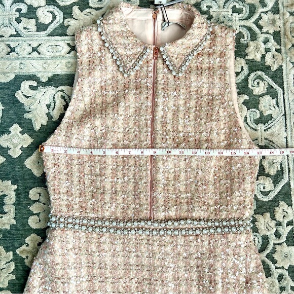 Alice & Olivia Ellis Pink Embellished Mini Dress NWT - Picture 10 of 16